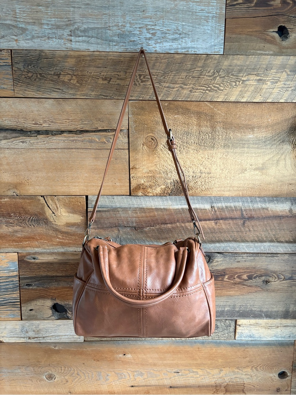 Antik Kraft Chestnut Brown Leather Shoulder Bag - Picture 7 of 10